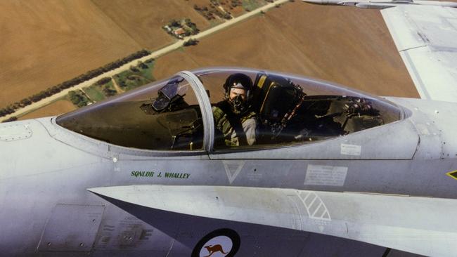 Jim McDowell has been employed by Nova, owned by Jim Whalley, pictured here flying a FA/18 Hornet.