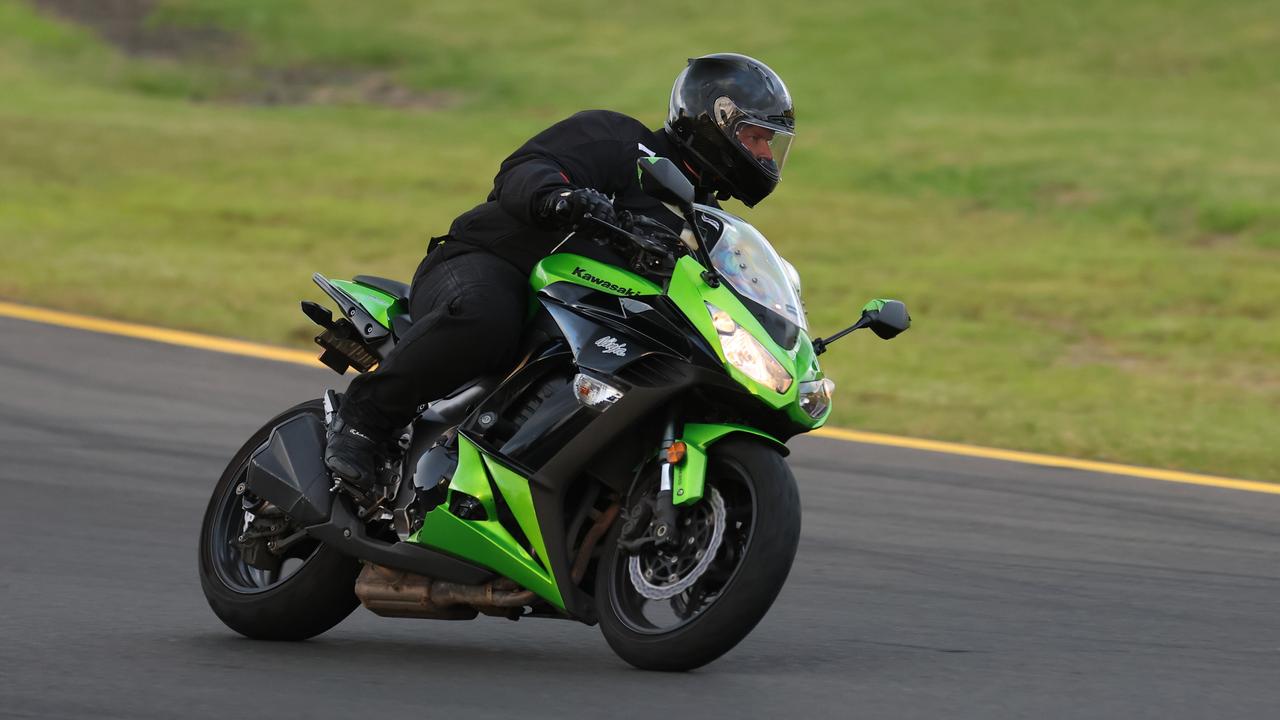 David McCowen on track with MotoSchool rider training at Sydney Motorsport Park. Photo: MotoSchool/SDpics