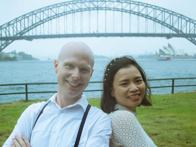 The pair wed under the Sydney Harbour Bridge. Picture: Supplied