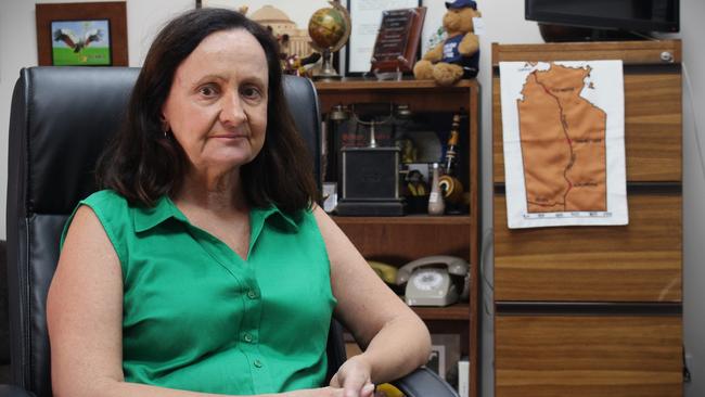 Member for Araluen Robyn Lambley at her office in Alice Springs. Picture: Jason Walls