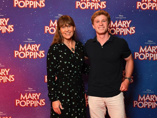 Robert Irwin with his mum Terri Irwin. Picture: Getty Images.