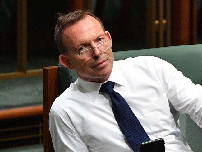 Former prime minister Tony Abbott during a no confidence motion against Minister for Home Affairs Peter Dutton in the House of Representatives at Parliament House in Canberra, Thursday, September 20, 2018. (AAP Image/Mick Tsikas) NO ARCHIVING