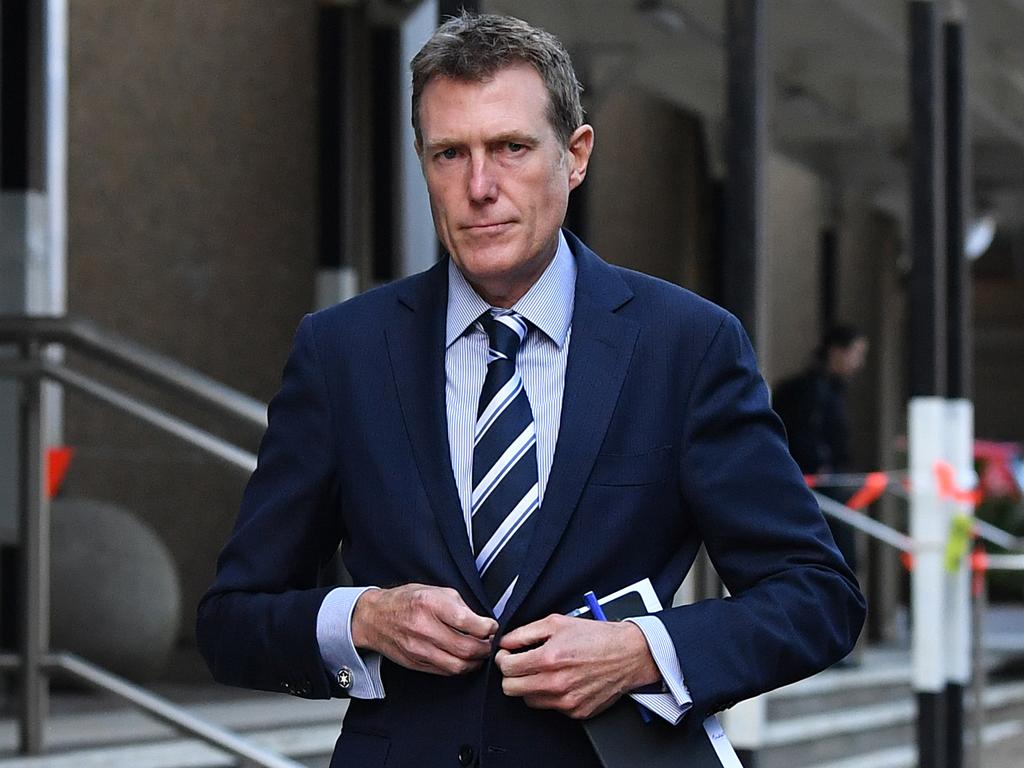 Former attorney-general Christian Porter seen outside the Supreme Court in Sydney. Picture: NCA NewsWire/Joel Carrett