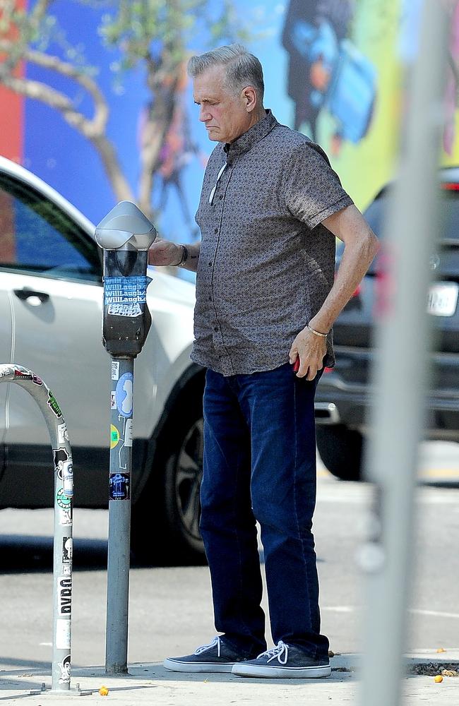 The comedian cut a lonely figure on his rare public outing. Picture: Jeff Rayner / Coleman-Rayner