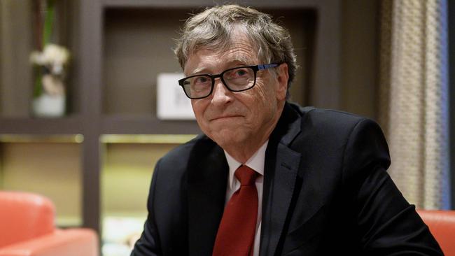 Bill Gates has wondered if people ‘really believe that stuff’ while commenting on conspiracy theories. Picture: Jeff Pachoud/AFP