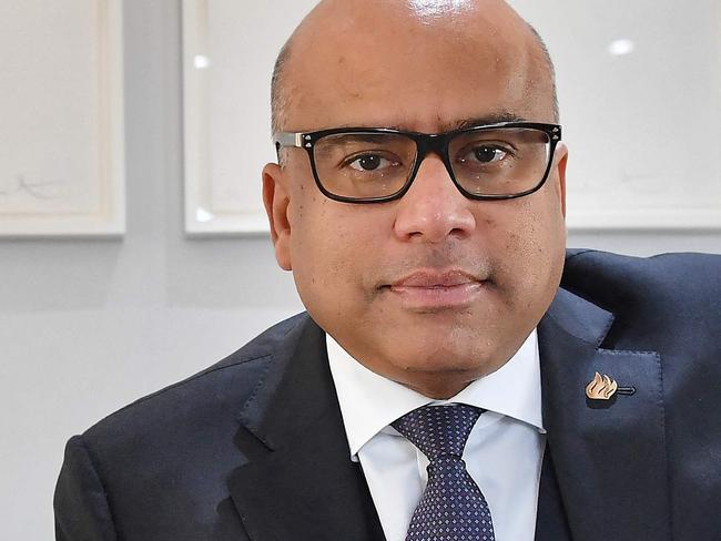 (FILES) In this file photo taken on January 28, 2019 Sanjeev Gupta, head of the GFG (Gupta Family Group) Alliance, poses for a photograph during an interview with AFP in London. - Britain's Serious Fraud Office on Friday launched a probe into steelmaker GFG Alliance, focusing partly on links with its collapsed financier Greensill. (Photo by BEN STANSALL / AFP)