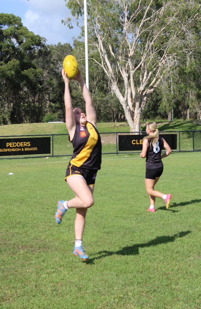 Bonnie Starling reaches for a mark - she is a player to watch.