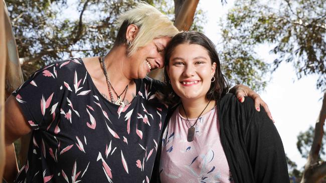 Taylor Crivello-Withers, 16, is a registered carer for her mother B, 40 who has anxiety and depression. Picture: Nicole Cleary