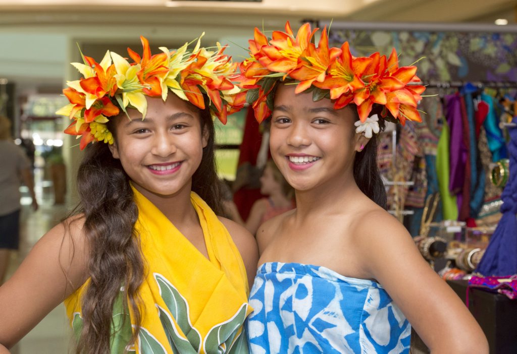 Enjoying the Toowoomba Multicultural Expo at Grand Central are Erikana Dean (left) and Alexis Aridka. . Picture: Nev Madsen