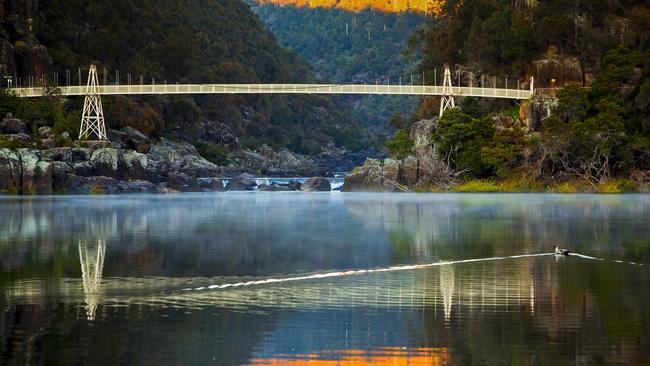 Launceston’s Cataract Gorge and the First Basin is the city’s own piece of wilderness just 15 minutes walk from the CBD. Picture: TOURISM TASMANIA AND ROB BURNETT