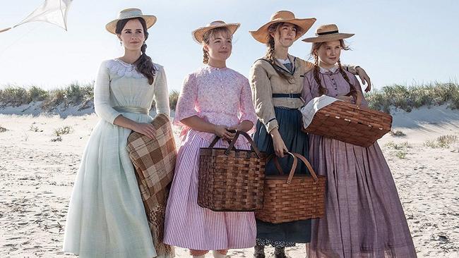 Little Women with Emma Watson (left), Saoirse Ronan (second from right) and Australian Eliza Scanlan (far right) Supplied: Palace Nova