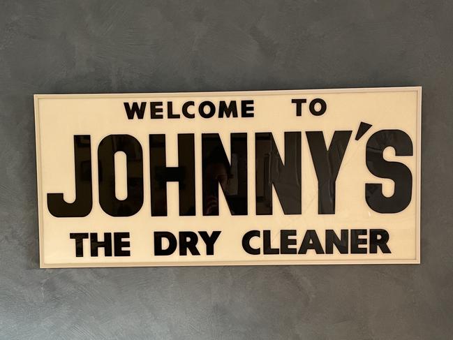 Tony Chiodo still has the sign from his dad’s original store in his home. Picture: Supplied.