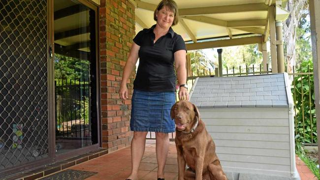 FAMILY MOVE: Libby Crispin, with dog Benji, will soon be moving to the Northern Rivers but has found finding a rental property next to impossible. Picture: Keagan Elder