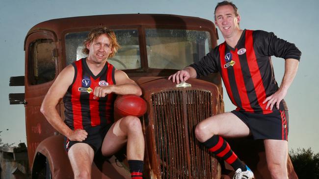 Adrian Burgiel (right) with his brother Hayden. Picture: Colleen Petch.