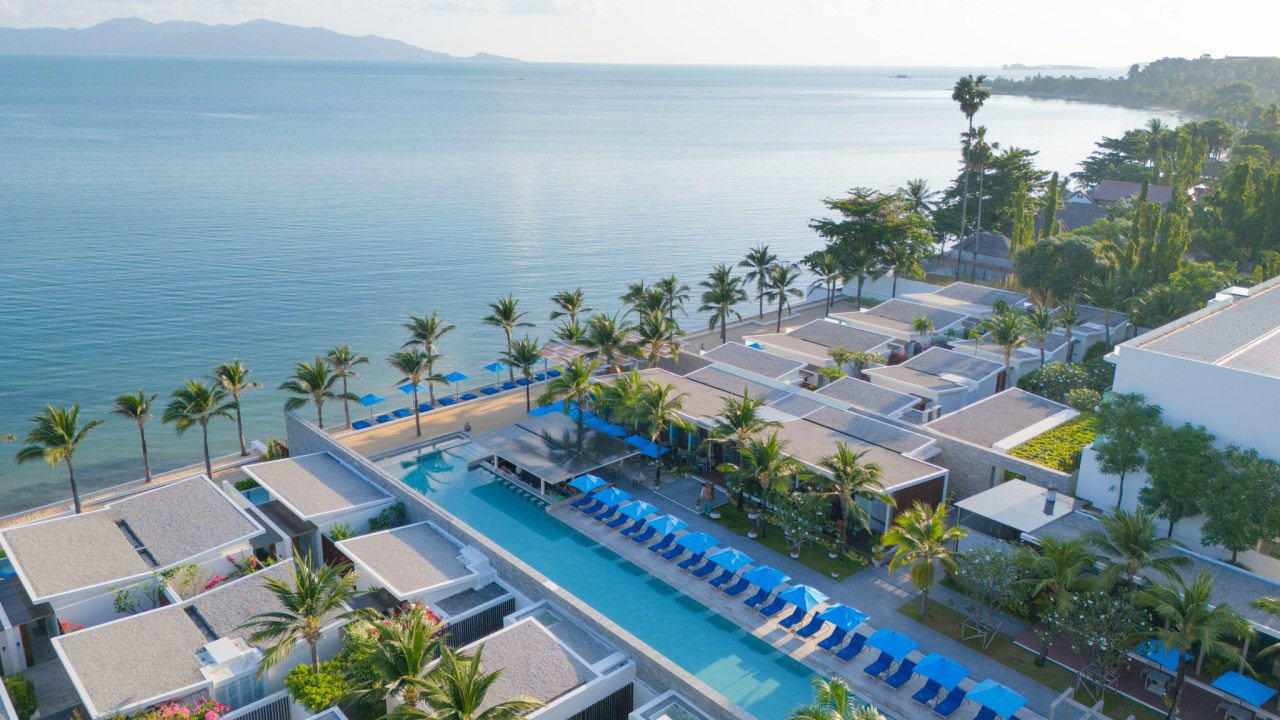 <h2><b>The lowdown</b></h2><p><span>First impressions can be misleading as the approach is hardly promising. It&rsquo;s a turn from the main Mae Nam Beach ring road and then down a long dusty side track to get to the hotel-resort which opened just two years ago. Once stepping out into the lush, tree-lined courtyard gateway, the benefits of being so tucked away become obvious as this feels private and is perched right on the edge of the water. This out-of-way location also reinforces its positioning as an adults-only resort where no kids under 16 are permitted. Possibly that sense of privacy is one of the reasons why the resort played home to a large cohort of the cast and crew during the production of the new season of </span><i><span>The White Lotus</span></i><span> which was filmed just down the road.</span></p>