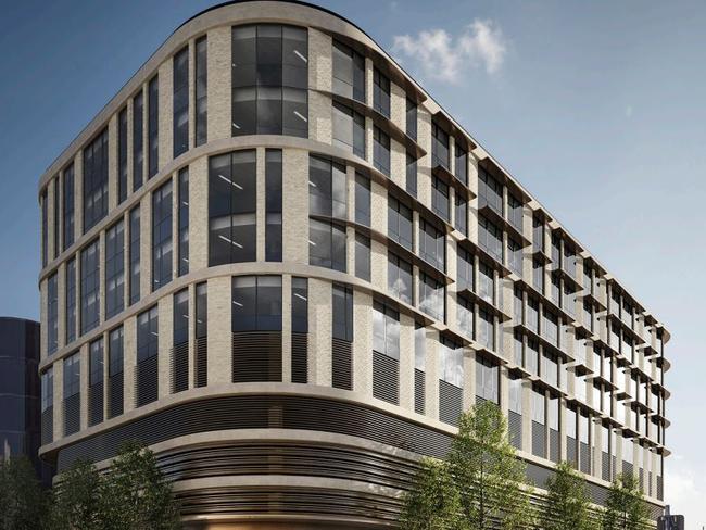 An artist's impression of Eastland owner QIC's proposed office tower at 17-21 Ringwood St. Picture: Extract from planning documents.