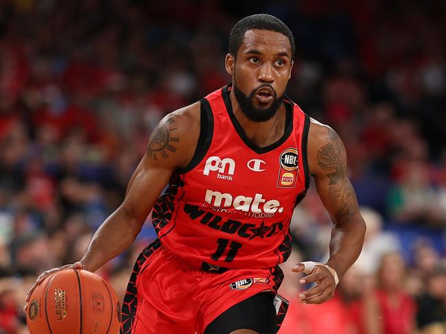 PERTH, AUSTRALIA - DECEMBER 01: Bryce Cotton of the Wildcats drives to the key during the round 10 NBL match between Perth Wildcats and New Zealand Breakers at RAC Arena, on December 01, 2024, in Perth, Australia. (Photo by Paul Kane/Getty Images)