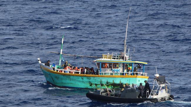 Pictured is the 32nd boat to be returned since Operation Sovereign Borders (OSB) commenced in September 2013 and it was intercepted off the coast of Australia.