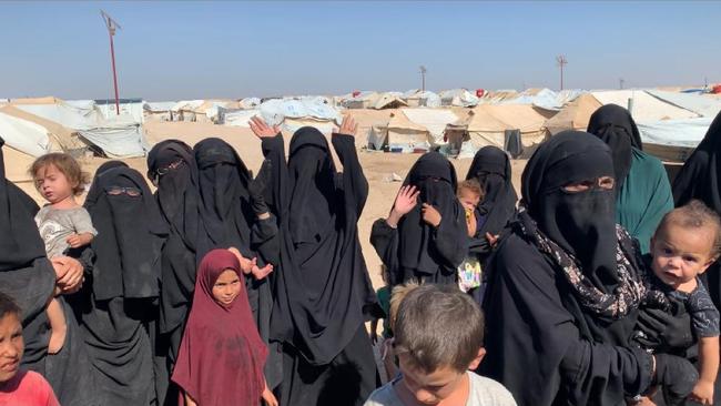 Australian women and children at the Al-Hawl camp in northeast Syria. Picture: Supplied