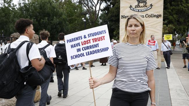 Pictured at the front of Newington College in Stanmore is Kerry Maxwell. Picture: Richard Dobson