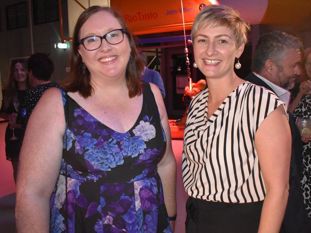 Daily Mercury editor Rae Wilson and Whitsunday MP Amanda Camm at RACQ CQ Rescue's silver jubilee celebrations on Friday, April 9, 2021. Picture: Tara Miko