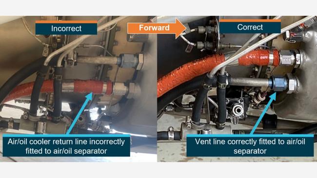 Following an investigation of Chartair, the Australian Transport Safety Bureau found a plane's engine was malfunctioning thanks to incorrectly transposed oil lines. Picture: ATSB