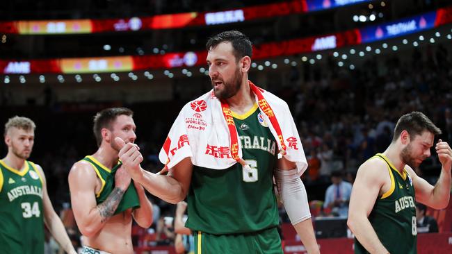 Bogut copped a warning and fine from FIBA. Picture: Lintao Zhang/Getty