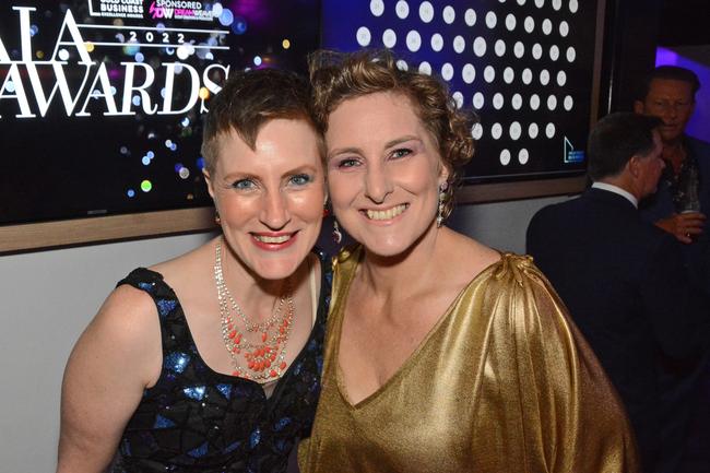 Mell Balment and Annette Densham at Gold Coast Business Excellence Awards at The Star Gold Coast. Pic: Regina King