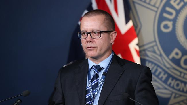 Detective superintendent Craig Morrow during a Press conference. Picture: Liam Kidston.