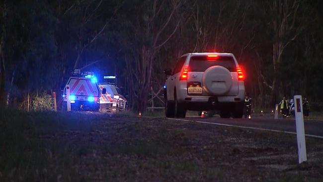 Two people have died and two others, including a child, are fighting for life after a crash in Briagolong in Gippsland on Sunday May 4, 2025. Picture: Nine News
