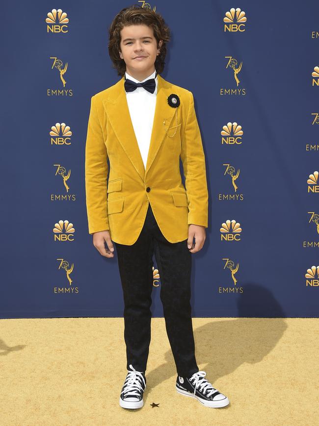 Mellow yellow Gaten Matarazzo of Stranger Things. Picture: AP