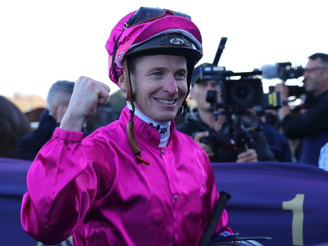 SYDNEY, AUSTRALIA - AUGUST 19:  James Mcdonald riding Fangirl  wins Race 8 Winx Stakes  during 