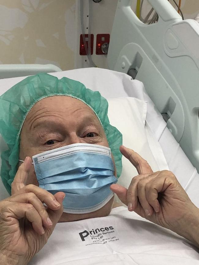 Bert Newton in hospital. Picture: Instagram