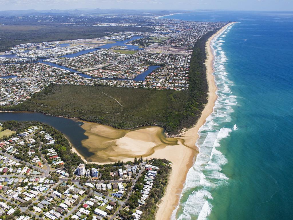 Currimundi Lake with views to Mooloolaba. Picture: Lachie Millard