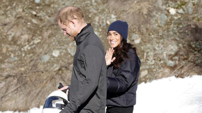 Prince Harry, Duke of Sussex and Meghan, Duchess of Sussex attend Invictus Games Vancouver Whistlers 2025's One Year To Go Winter Training Camp in Whistler. Picture: Getty