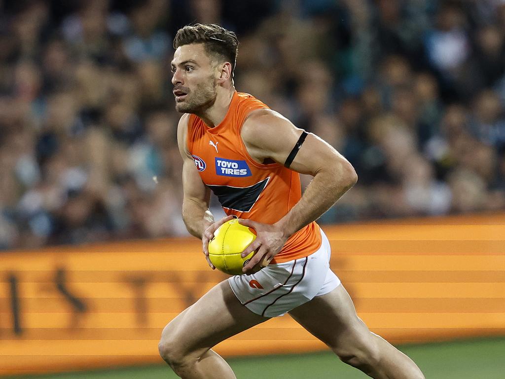 Stephen Coniglio was everywhere in a phenomenal performance against the Power. Picture: Phil Hillyard