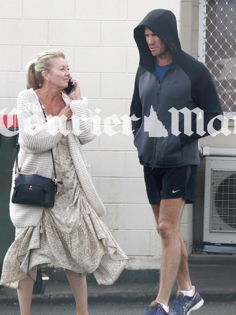 Former Billabong CEO Matthew Perrin and partner Belinda Otton on the Gold Coast today. Picture: WP Media