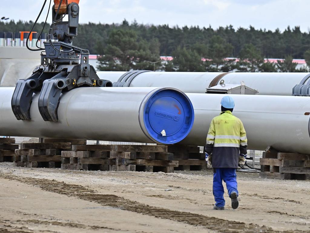 Nord Stream 2 gas pipeline in Lubmin, northeastern Germany. Picture: AFP