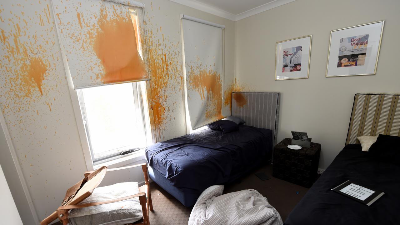 A new code of conduct will protect hosts from unruly guests with a two strike rule that will see them banned from short term rentals for five years. Pictured is an Airbnb after an out-of-control party. Picture: Nicole Garmston