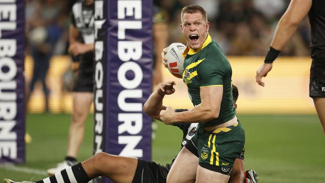 Lindsay Collins found himself in the right place at the right time not once, but twice, as he came up with a try scoring double. Picture: Getty Images.