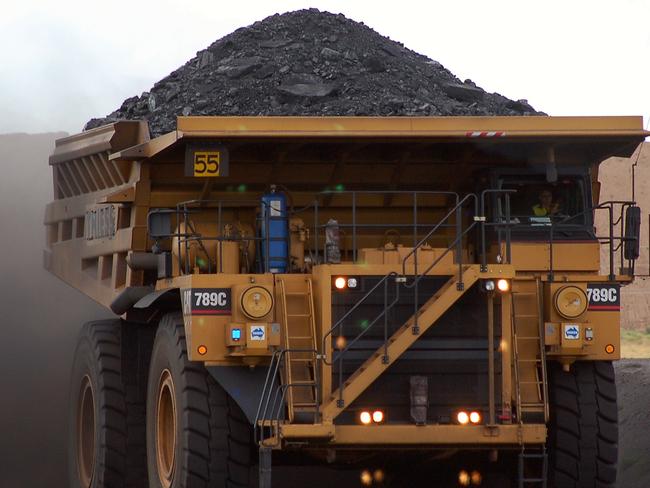 Mining truck at Coal Haul Pak, Curragh Mine, Queensland.