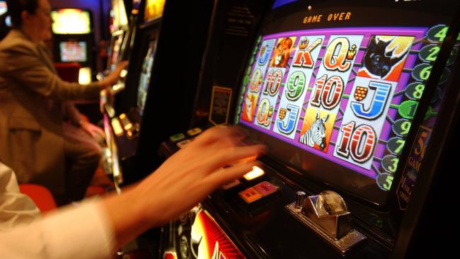 Pokies players falling from wonky chairs are suffering broken bones, bruises, twisted ankles and cuts. Generic picture