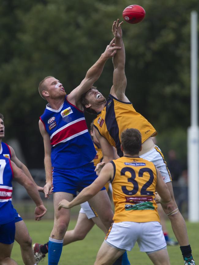 Former Richmond ruckman Andrew Browne is continuing to impress for Keilor this season. Photo: Richard Serong