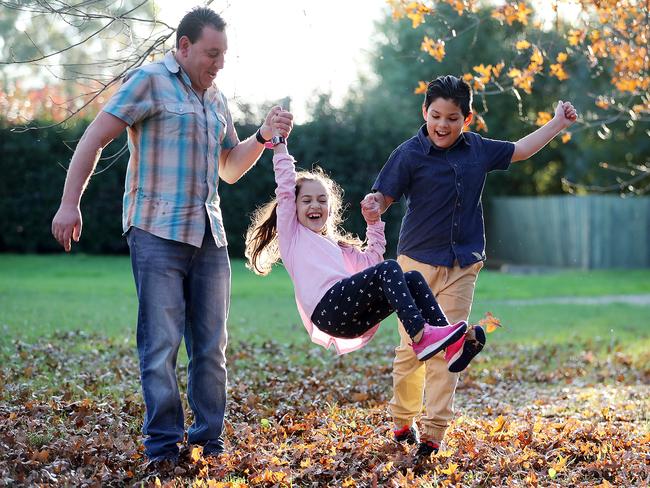 ‘So proud of her!’ Alicia Terlato, centre, with her father Paul (left) and brother Luke. Picture: Alex Coppel