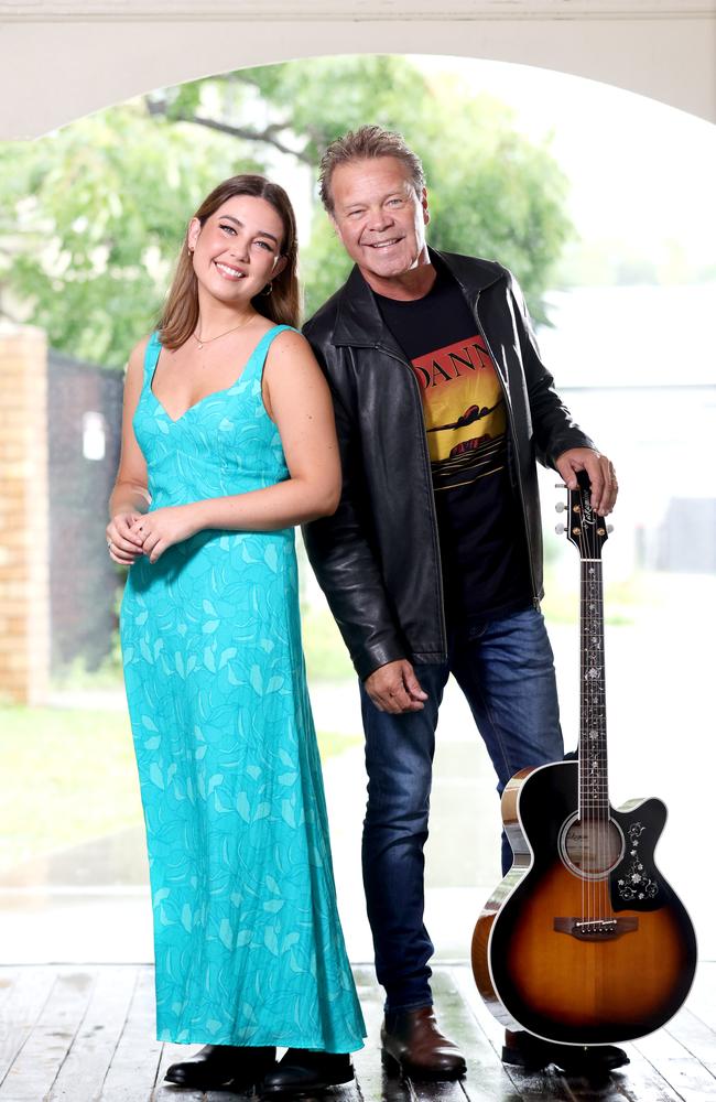 Troy Cassar-Daley with daughter Jem Cassar-Daley in 2022. Picture: Steve Pohlner