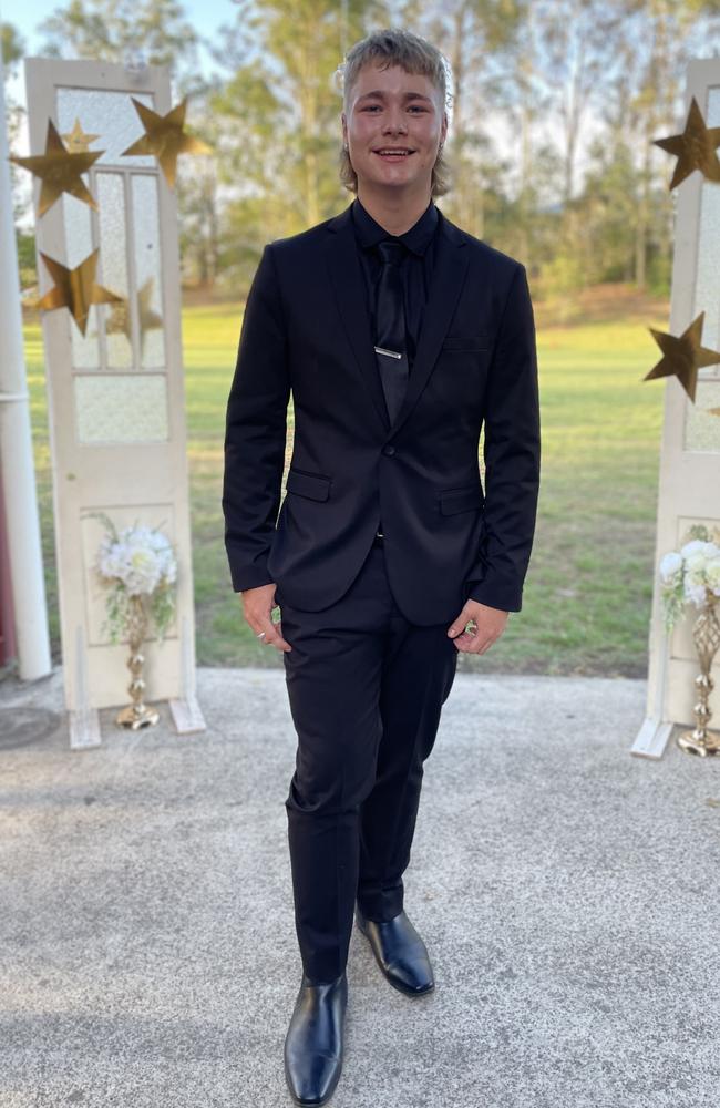 Billy Iddles arrives at the 2024 Gympie State High School graduation formal.