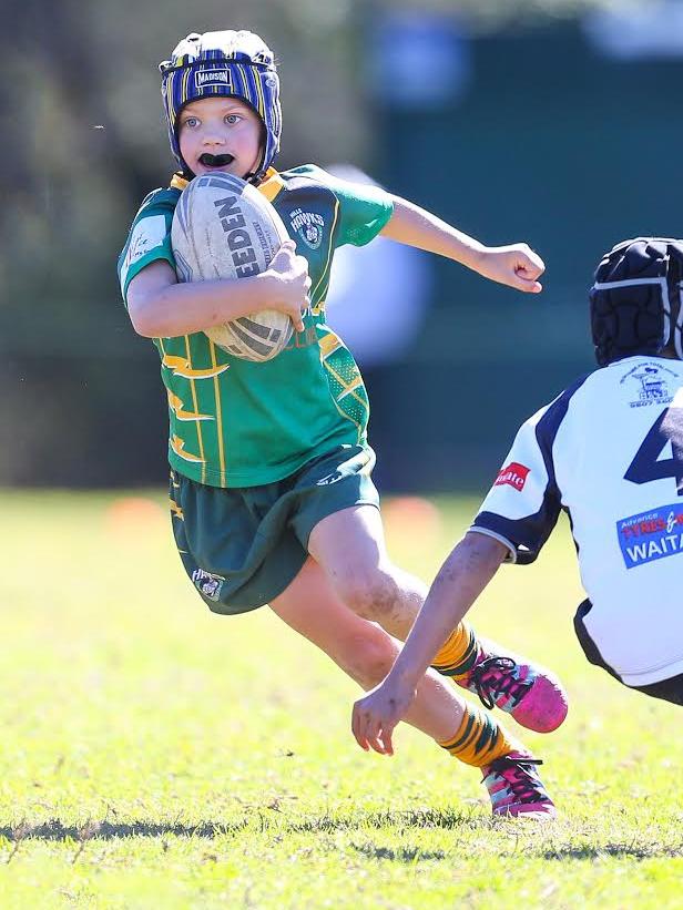 Eliana Babington, of Glenorie, in action for the Hills Hawks Junior Rugby League Club. Picture: Supplied