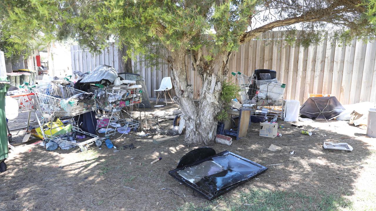 Public housing at number 29 and 27 Birdsey St in Thomson. Pictures taken in response to a woman who called concerned about the state of public housing flats at the corner of Birdsey St and St Albans Rd. Picture: Alan Barber