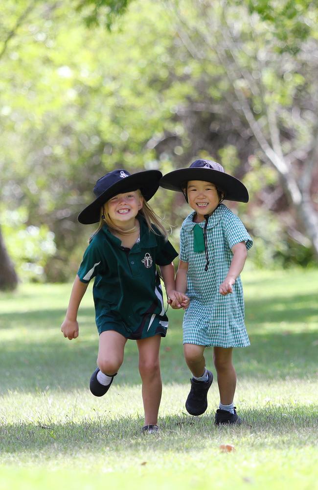 Isla and Eunice from the coast’s smallest school at Peats Ridge. Picture: Sue Graham