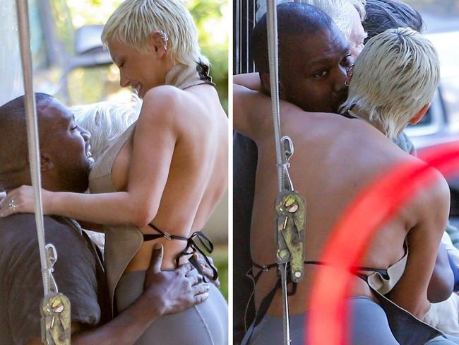 Kanye West was seen engaging in rare PDA with his Australian 'wife' Bianca Censori.